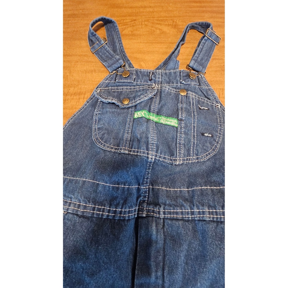 Men's Key Imperial Overall Bibs 36x32 Blue Denim MJ3